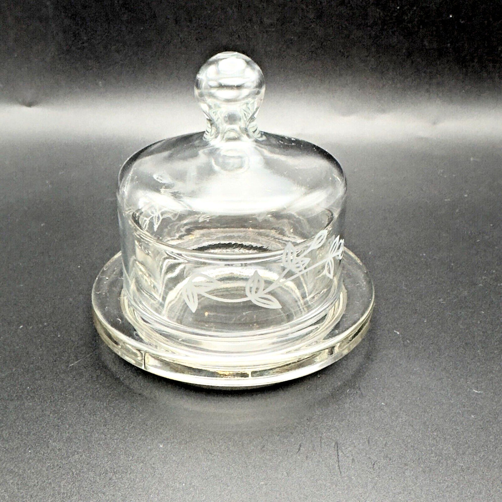 Vintage Princess House Covered Butter Dish Heritage Baby Cakes Small Round